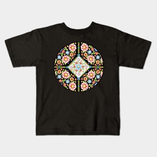 Millefiori Floral Tile Kids T-Shirt